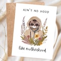 Funny Mother's Day Card, Motherhood Card, New Mom Card, Funny Mama Cat Mother's Day Card, Ain't no Better Hood Than Motherhood