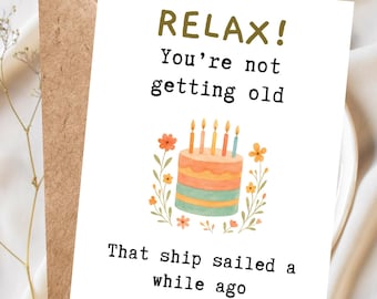 Tarjeta de cumpleaños divertida para un amigo, tarjeta de cumpleaños grosera para él o ella, tarjeta de humor adulto sarcástico e inapropiado, tarjeta de felicitación sarcástica