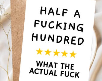 Funny 50th Birthday Card Snarky Birthday Card 50th Rude Birthday Card 50 Milestone Birthday Card, 50th Birthday Gift for Men Rude 50th Joke