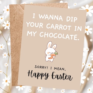 Schmutziges lustiges Ostern Erwachsenen Osterkarte Schmutzig Frühling Urlaub Karte Ostersüßigkeit Mann Frau Freund Freundin FWB Karte
