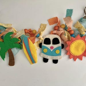 Felt beach shapes, hand sewing, pdf pattern download, summer beach decor, beach ornaments and garland pattern and instructions