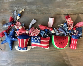 Felt Patriotic Shapes, Hand Sewing Patterns, 4th of July Decor (PDF Pattern)
