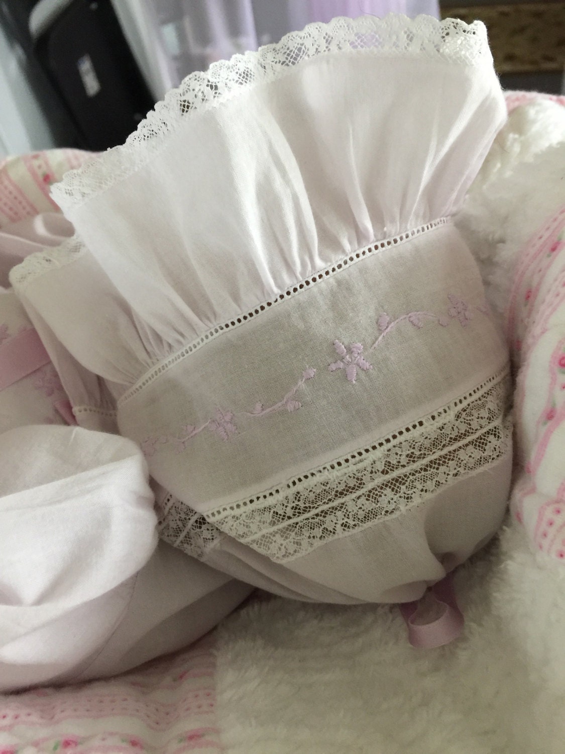 Heirloom Baby Clothes, Lavender Daygown, 3 Piece Set, Baby, Infant