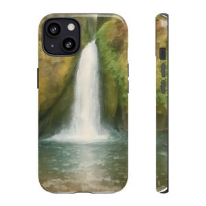 Tough Cases - Artistic Waterfall Phone Case, Nature-Inspired Cover, Eco-Friendly, Unique Gift for Adventurers, Perfect for Birthdays, [...]