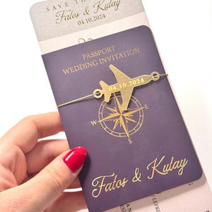 invitation de mariage passeport | carte florale | cachet cire | carte luxe | carte classique | carte moderne | carte romantique