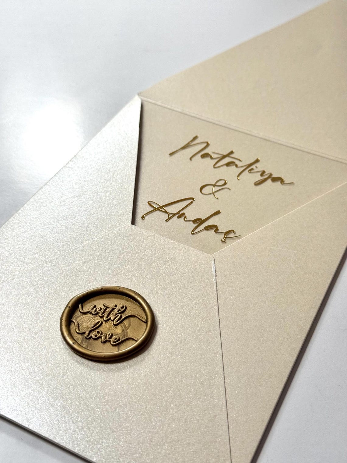Transparent Wedding Invitation With Stamp | Clear Acrylic Style ...