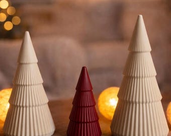 Árbol de Navidad 3D PLA - Sostenible | Decoraciones navideñas minimalistas modernas | Decoración de mesa para árbol de Navidad | Decoración invernal escandinava impresa en 3D