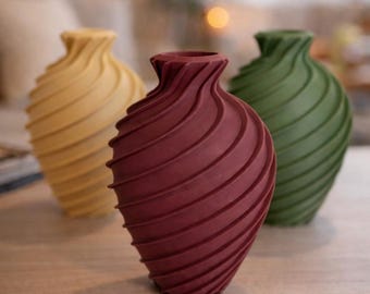 Elegante boho vaas voor gedroogde bloemen | Scandinavisch design - Japandi Decor Geometrische bloemenvaas Minimalistisch | Modern wooncadeau
