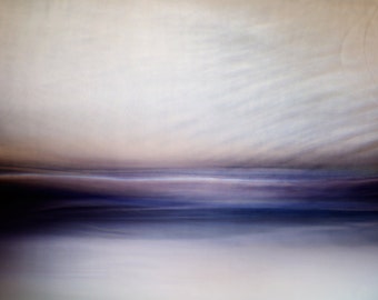 Purple Seascape Photograph: Abstract Ocean Art, Modern Home Decor