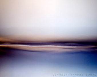 Purple Abstract Seascape Art: Serene Zen Giclee Canvas