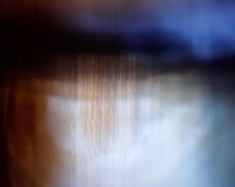 Abstract Seascape Giclee Print: Purple, Blue, and Chestnut Hues