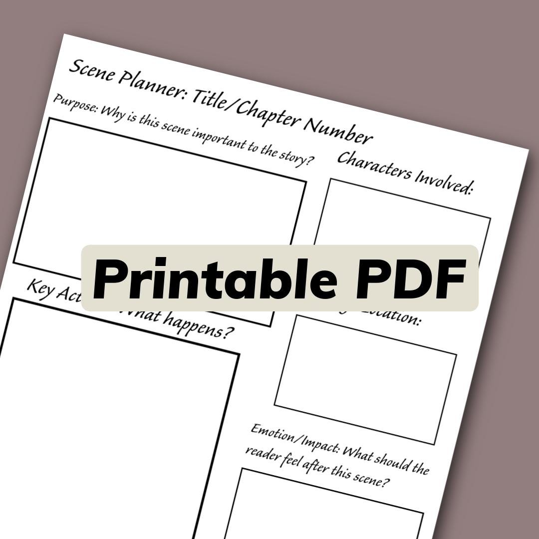 The Ultimate Novel Scene Planner for Writers – Organize Your Story One ...