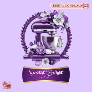 Purple Bakery Logo, Baking Logo, Stylish Custom Pastry Logo, Cake Logo Treats Cupcake Logo Modern Logo Bakeshop Logo Professional Logo Canva