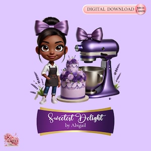 Purple Bakery Logo, Baking Logo, Stylish Custom Pastry Logo, Cake Logo Treats Cupcake Logo Modern Logo Bakeshop Logo Professional Logo Canva