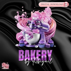 Purple Bakery Logo, Baking Logo, Stylish Custom Pastry Logo, Cake Logo Treats Cupcake Logo Modern Logo Bakeshop Logo Professional Logo Canva
