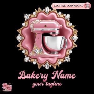 Bakery Logo, Baking Logo, Stylish Custom Pastry Logo, Cake Logo, Cupcake Logo, Modern Logo, Bakeshop Logo, Professional Logo, Edit in Canva