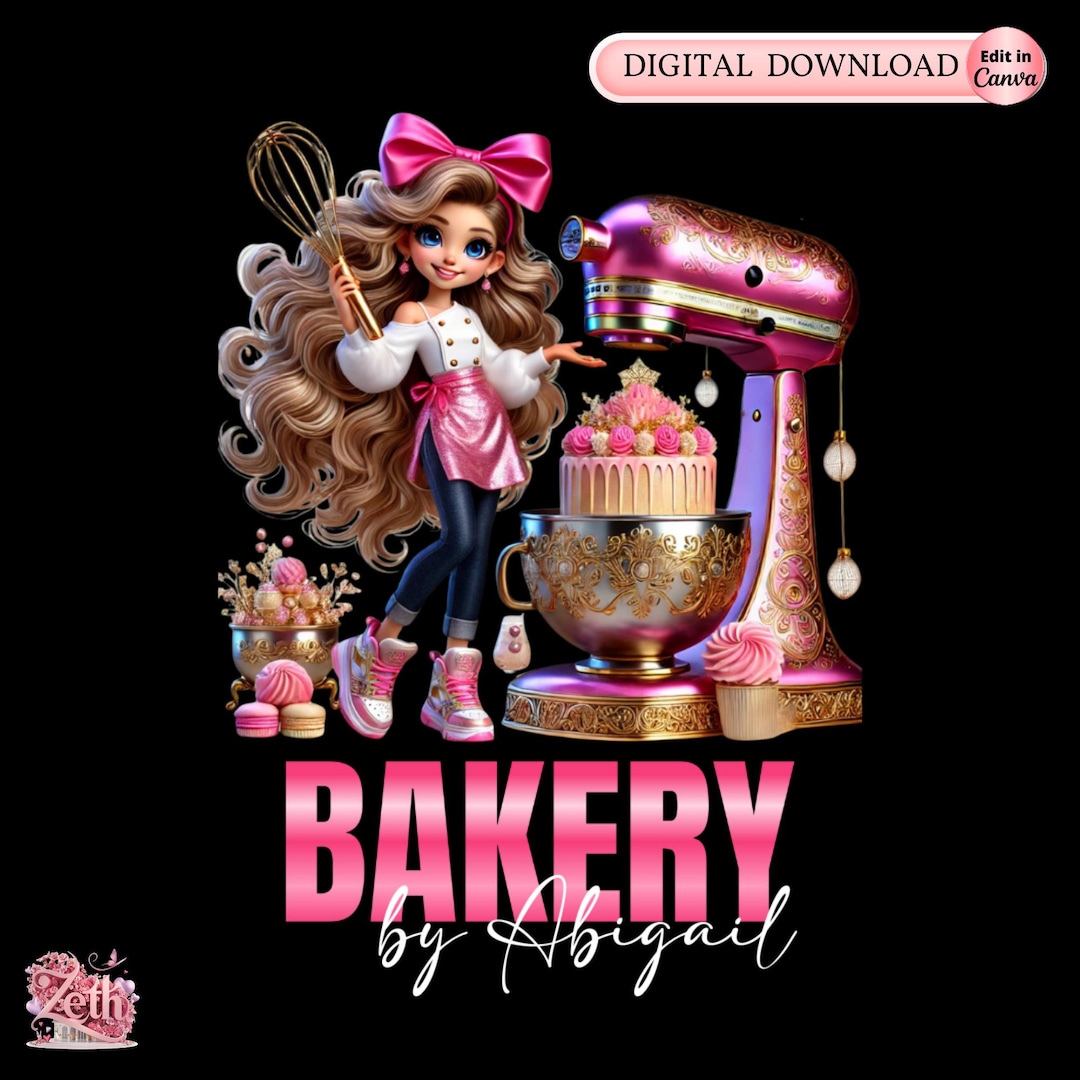 pink and white modern bakery logo Images High Quality... Pink Bakery Logo, Baking Logo, Stylish Custom Pastry Logo, Cake Logo ...