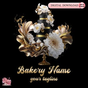 Bäckerei-Logo, Back-Logo, stilvolles benutzerdefiniertes Gebäck-Logo, Kuchen-Logo, Cupcake-Logo, modernes Logo, Bakeshop-Logo, professionelles Logo, in Canva bearbeitet