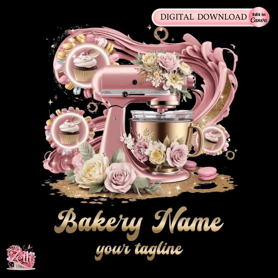 Bakery Logo, Baking Logo, Stylish Custom Pastry Logo, Cake Logo ...
