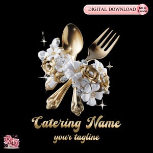 Gastro-Logo, Food-Logo, stilvolles benutzerdefiniertes Gebäck-Logo, Kuchen-Logo, Party- und Hochzeits-Logo, modernes Logo, Bakeshop-Logo, professionelles Logo Canva