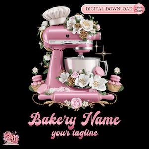 Bakery Logo, Baking Logo, Stylish Custom Pastry Logo, Cake Logo, Cupcake Logo, Modern Logo, Bakeshop Logo, Professional Logo, Edit in Canva