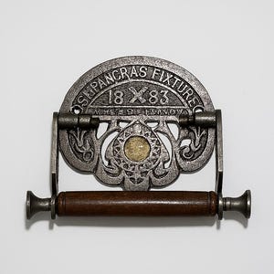 Toilet Roll Holder – Wall Mounted Antique Iron Hand Towel Holder – Vintage Victorian Decorative Bathroom Hardware – Railway Paper Dispenser