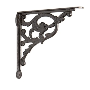 Heavy Duty Shelf Bracket – Cast Iron Snake Design – Gothic Mythical Serpent – Decorative Wall mounted Storage – Shelving Support – Vintage