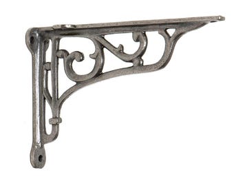 SUPPORTO PAVIMENTO SUPPORTO Scaffale Ghisa Angolo Parete Antico Marrone - Foto 7