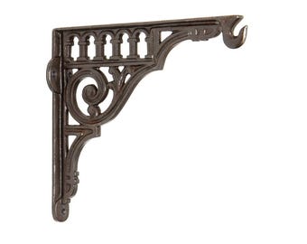 Heavy Duty Wall Hook Bracket – Garden Hanging Holder for Lantern, Bird Feeder, Planter, Flower Basket, Lamp, Sign – Decorative Roman Design