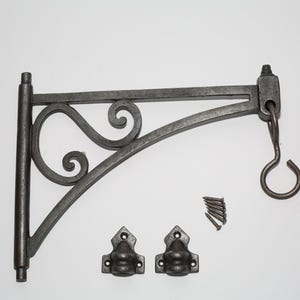 Swivel Heavy Duty Wall Hook Bracket – Rotating Metal Arm – Planters, Lanterns, Signs, Bird Feeder, Flower Basket – Adjustable Outdoor Hanger