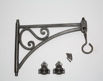 Swivel Heavy Duty Wall Hook Bracket – Rotating Metal Arm – Planters, Lanterns, Signs, Bird Feeder, Flower Basket – Adjustable Outdoor Hanger