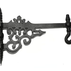 Heavy Duty Wall Hook Bracket – Metal Hanger for Planters, Lanterns, Signs, Flower Basket, Lamp, Bird Feeder – Decorative Outdoor Farm Design