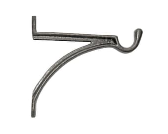 Projection Hook Bracket – Long Reach Cast Iron Wall Hanger – Heavy Duty for Planters, Lanterns, Signs – Outdoor Rustic Style
