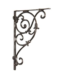 Heavy Duty Shelf Bracket – Cast Iron Garden-Inspired Vine Design – Decorative Wall mounted Storage – Shelving Support – Vintage Rustic Style
