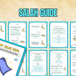 Salah Prayer Guide for Kids – Islamic Salah Printable PDF – Muslim Prayer Salah – Learn Islam – Islamic Activities for Kids