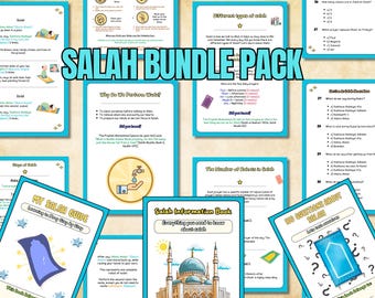Salah Learning for Boys | Step-By-Step Prayer Guide & Workbook | Islamic Printable Bundle (PDF)