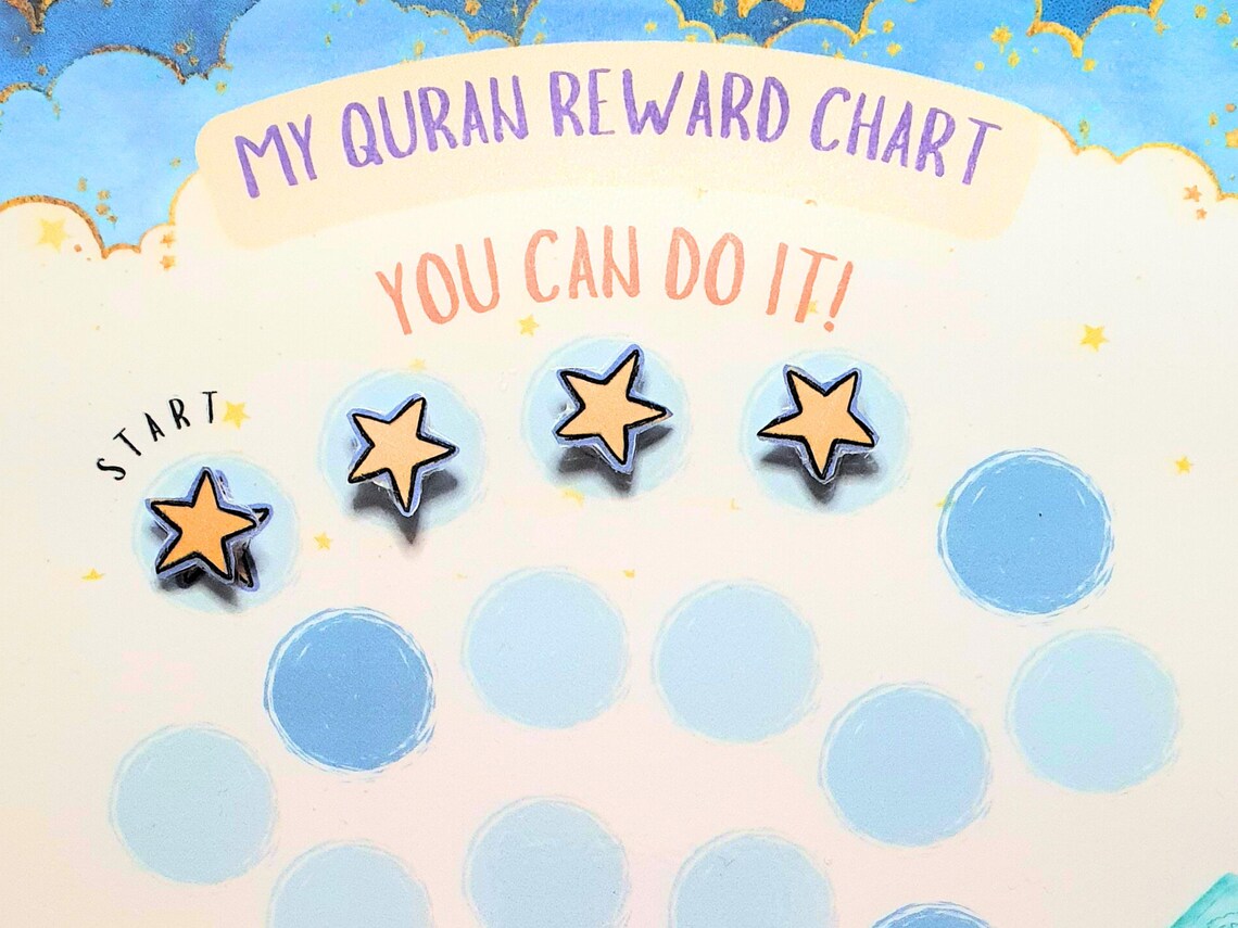 Quran Reward Chart Printable Sticker Chart for Kids Behavior Chart Goal