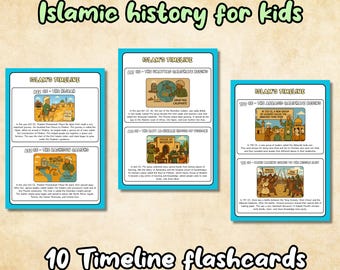 Islamic History for Kids | Muslim Civilisation Timeline & Flashcards | Islamic Studies Homeschool Resource | Printable PDF