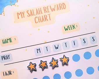 Salah Reward Chart for Kids | Islamic Prayer Tracker & Motivation Chart | Muslim Homeschool and Classroom | Printable PDF