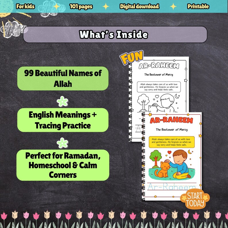 Allah Activity 99 Names of Allah Coloring Book | Asma Ul Husna Printable | Islamic ...