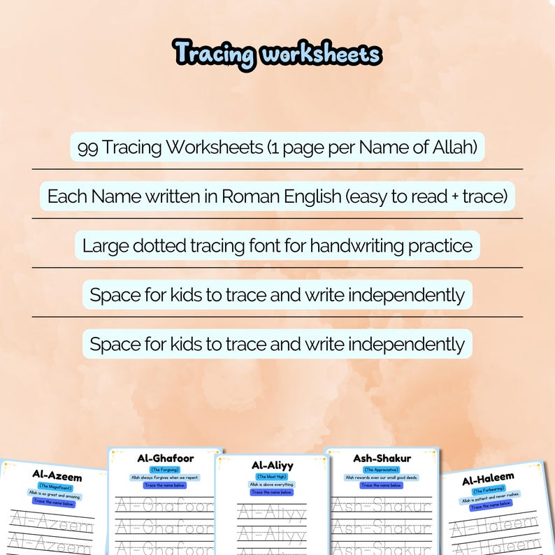 Allah Activity Complete Islamic Learning System for Kids | 99 Names of Allah Bundle ...