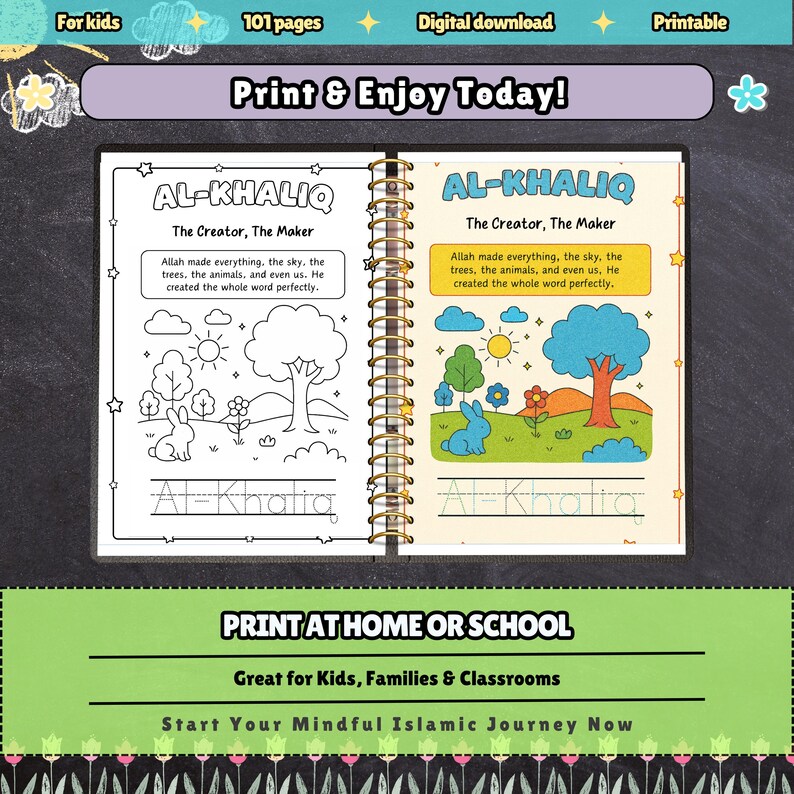 Allah Activity 99 Names of Allah Coloring Book | Asma Ul Husna Printable | Islamic ...
