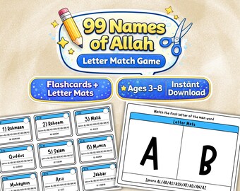 Phonics Game for Kids | Beginning Sounds Activity | Letter Recognition Sorting Game | Islamic Learning with 99 Names of Allah (Ages 4–7)