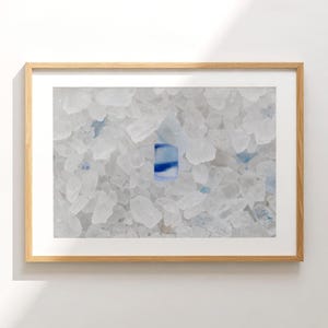 Printable Salt Photo Art, Blue Salt Wall Art, Blue Salt Digital Print, Persian Blue Salt Photography, Instant Download