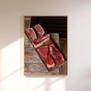 Steaks Photography Print, Steaks Wall Art, Steak Collection Print — Giclée on Paper Fine Art Print