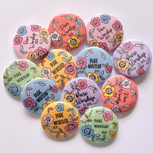 Floral Pure Worship Convention Pins, Pure Worship Convention Gifts