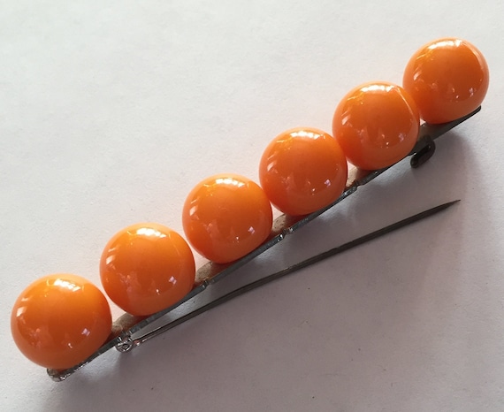 40s Yellow Bakelite brooche Vintage