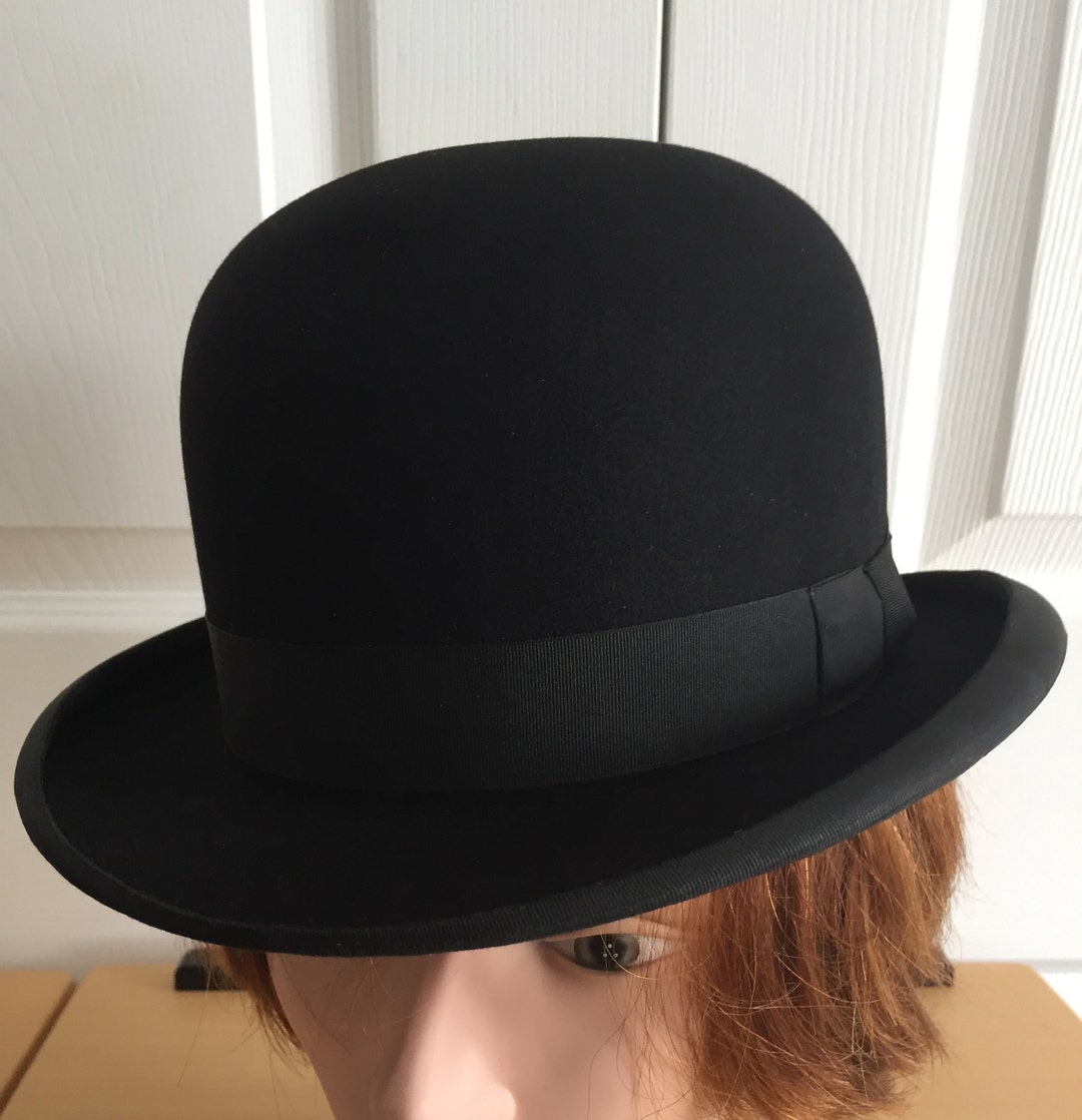 最安値に挑戦！ Size Hat Bowler Men Felt Black 40s 6 3/8 21 Cm, 54 5/8 帽子