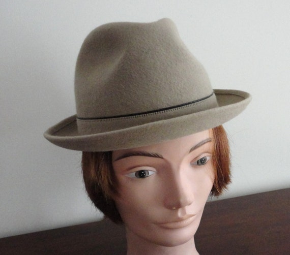 Vintage Light Brown Felt Men Hat 6 7/8 Small Royal Stetson 