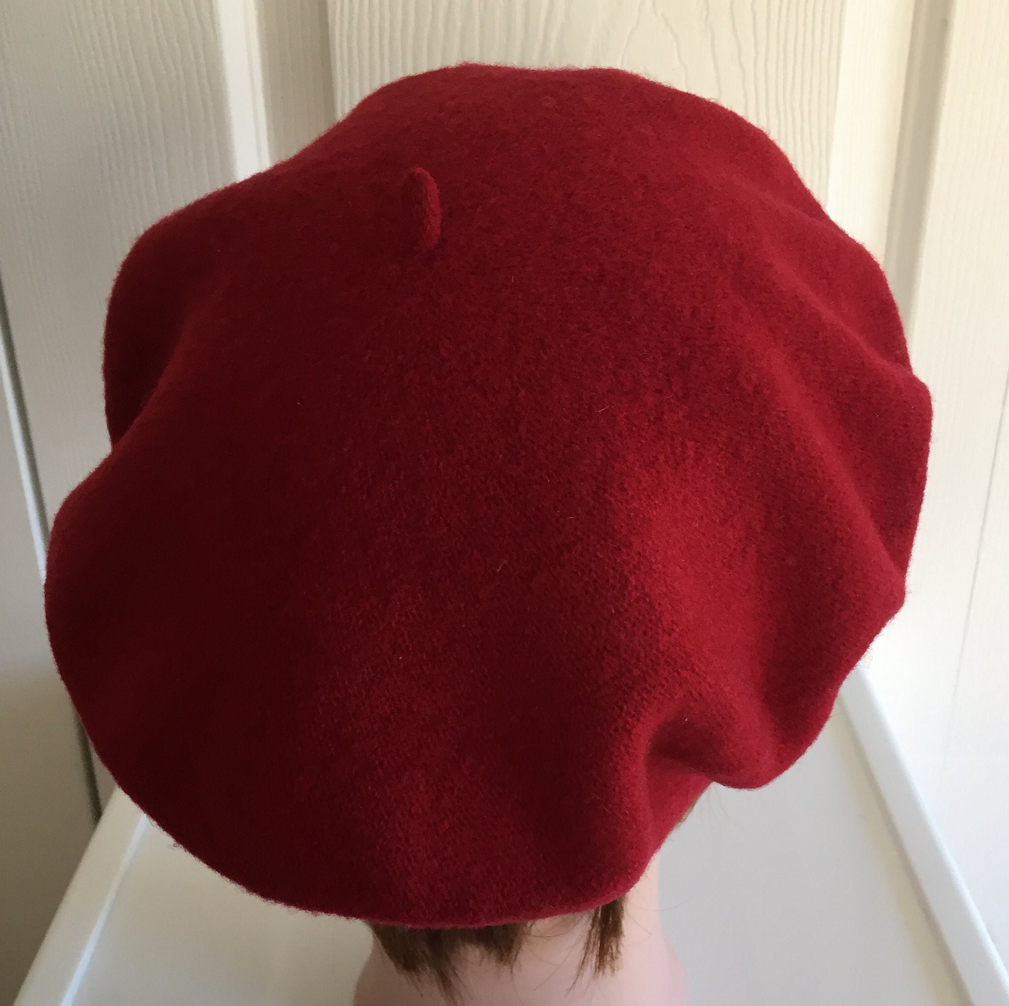 Red Wool Beret Hat by Epochhats 100% Pure Wool Fashion Casual Going Out Village Hat Shop | Wool Fashion Beret main image 2